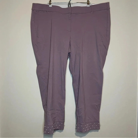 NWT LANE BRYANT The Allie Skinny Pearls Business Casual Fun Ankle Pant - Picture 4 of 10